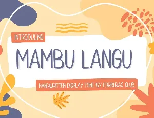 Mambu Langu font