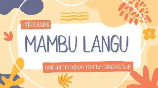 Mambu Langu font