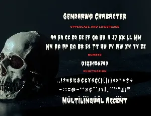 Gendarwo - Scary Typeface font