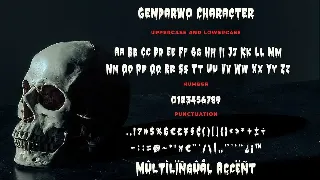 Gendarwo - Scary Typeface font