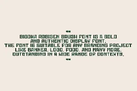 Bigoka Robisen Brush font