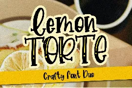 Lemon Torte - Crafty Font duo Solid & Line