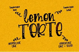 Lemon Torte - Crafty Font duo Solid & Line