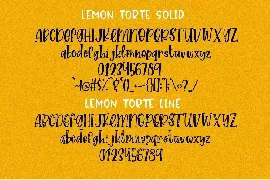 Lemon Torte - Crafty Font duo Solid & Line