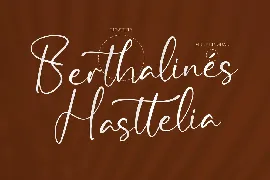 Berthalines Hasttelia Script Font