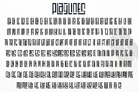 Playlines - Unique Line Display Font