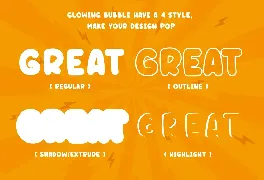 Glowing Bubble - Layered Fonts