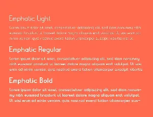 Emphatic - Modern sans-serif font family