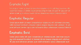 Emphatic - Modern sans-serif font family