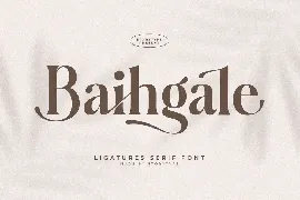 Baihgale Ligature Serif Font