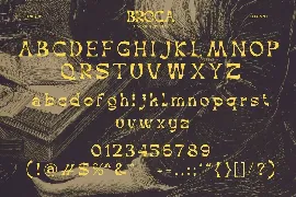 Broca font