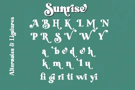 Sunrise font