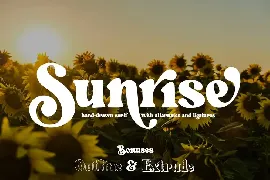 Sunrise font