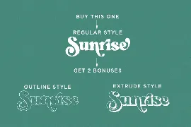 Sunrise font