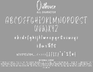 Outhouse - Marker Font