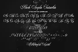 Black Angela - Tattoo Font