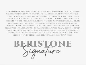 Beristone Signature Script Font