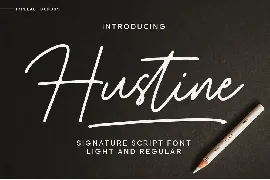 Hustine Handwritten Signature Script Font