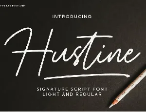 Hustine Handwritten Signature Script Font