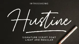 Hustine Handwritten Signature Script Font