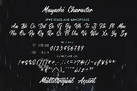 Mayashi - Brush Script Typeface font