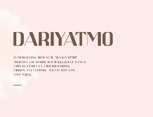 DARIYATMO SANS SERIF FONT