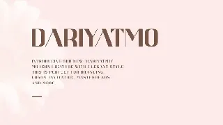 DARIYATMO SANS SERIF FONT