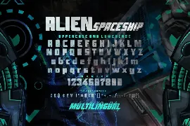 AN Alien Spaceship - Strong Bold Font