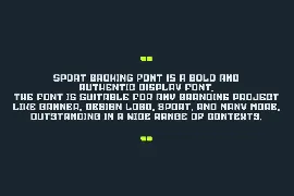 Sport Broking font