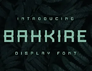 Bahkire Font