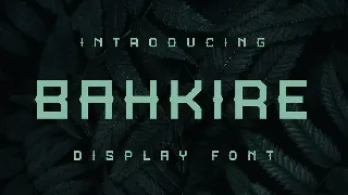 Bahkire Font