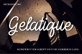 Gelatique font