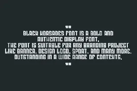 Black Horsades font