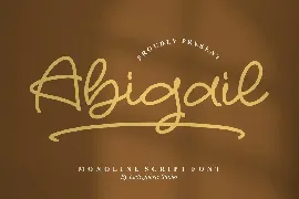 Abigail Monoline Script Font