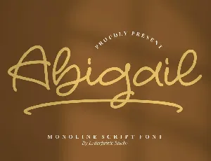 Abigail Monoline Script Font