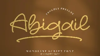 Abigail Monoline Script Font