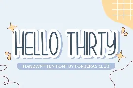 Hello Thirty font