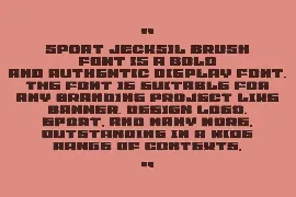 Sport Jecksil Brush font