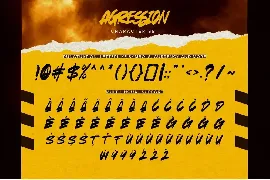 Agression - Authentic Rough Brush font