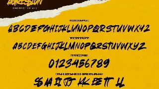 Agression - Authentic Rough Brush font