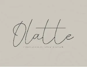 Olatte Script font