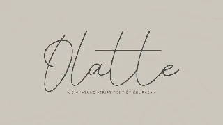 Olatte Script font