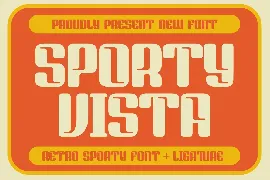 Sporty Vista Retro Sporty Font