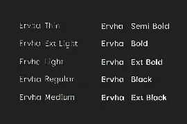 Ervha Sans Serif Font Family