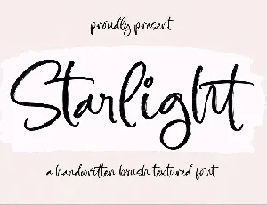 Starlight Brush Textured Font