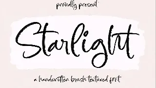 Starlight Brush Textured Font