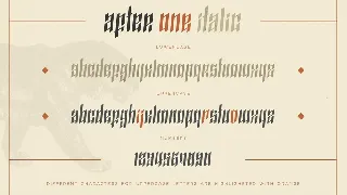 AfterOne - Blackletter Inspired Font