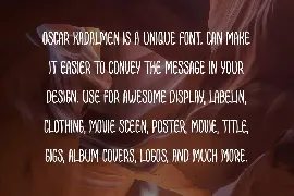 OSCAR KADALMEN - Handwritten Font