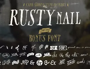 CA Rusty Nail font