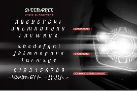 Speed of Race Typeface font